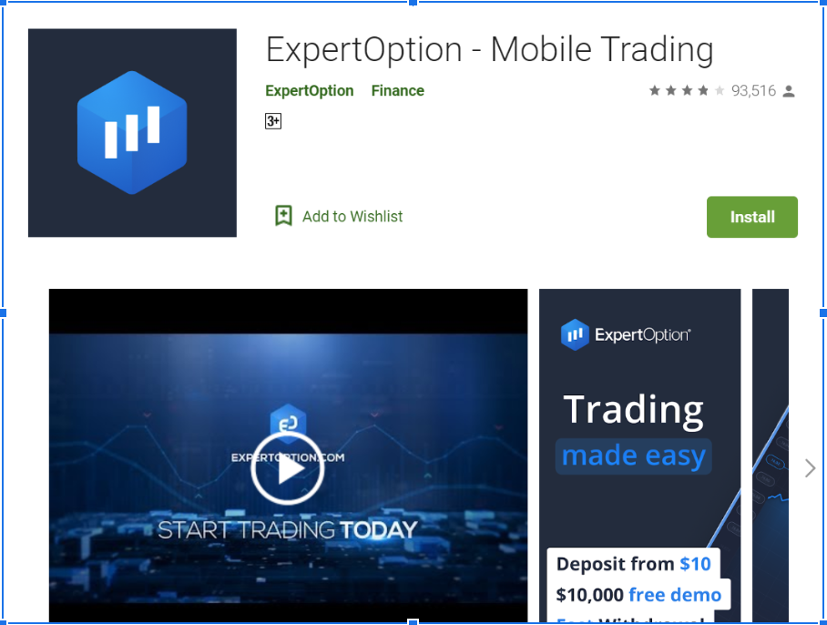ExpertOption Android app in India