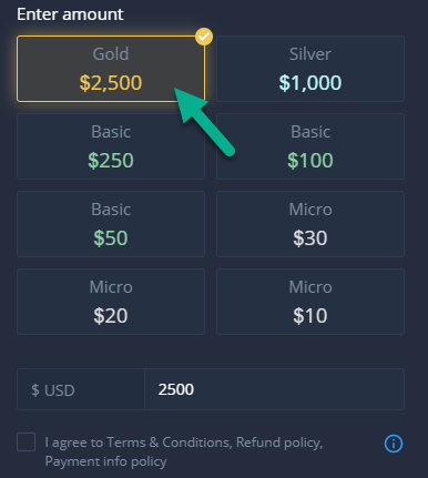 ExpertOption Maximum Deposit Amount