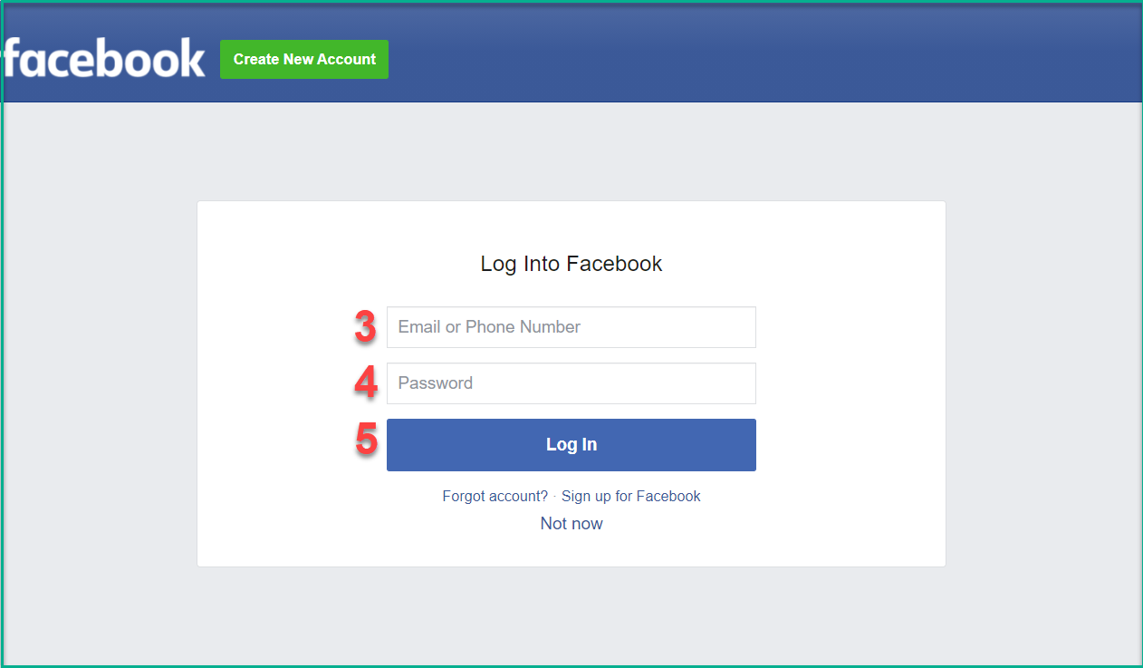 ExpertOption Facebook login form