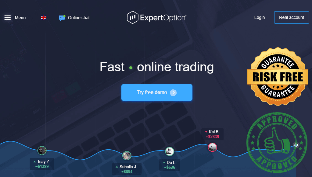 पूरी तरह से अनुमोदित ऑनलाइन ब्रोकर ExpertOption.com