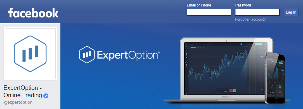 facebook page expertoption
