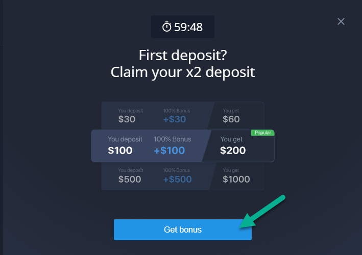 ExpertOption.com bonus