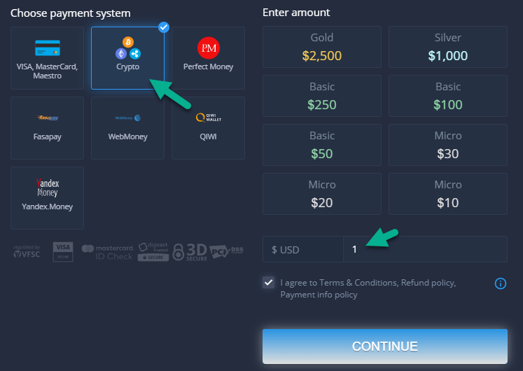 Can I make $1 Deposit on ExpertOption? 