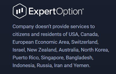 ExpertOption Restricted countries for registration