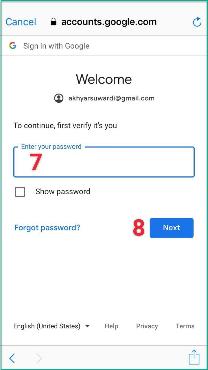 ExpertOption enter Google password