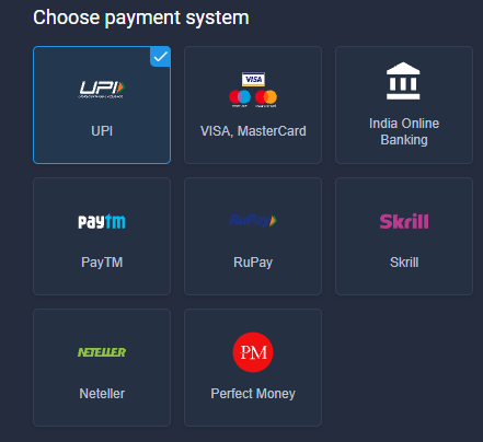 ExpertOption payment methods